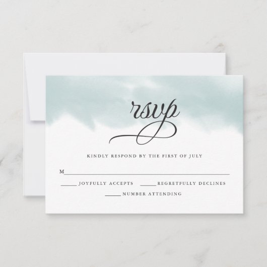 Aquamarin grünes UAWG RSVP Karte (Vorderseite)