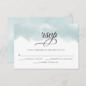 Aquamarin grünes UAWG RSVP Karte (Vorne/Hinten)