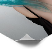 Aquamarin Haarbomane Poster (Ecke)