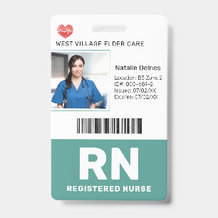 Aquamarin Hospital Medical Employee Foto ID Abze Ausweis