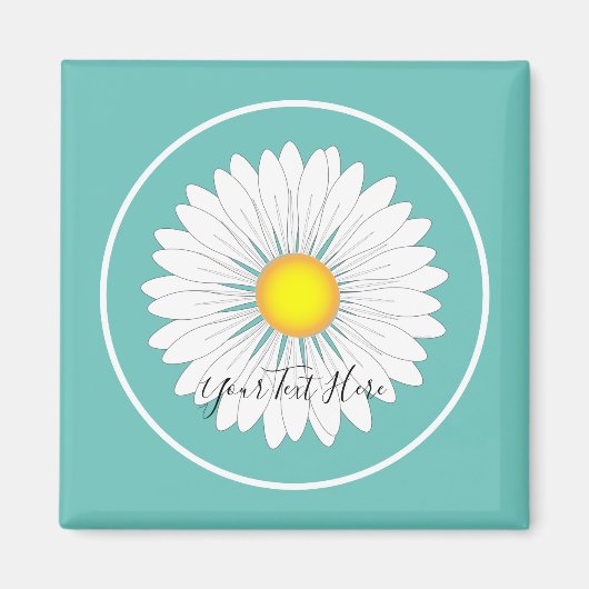 Aquamarin Hübsch Little Daisy Magnet (Vorne)