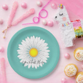 Aquamarin Hübsch Little Daisy Pappteller (Party)