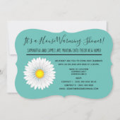 Aquamarin Hübsche Kleine Daisy House Erwärmung Dus Einladung (Vorderseite)