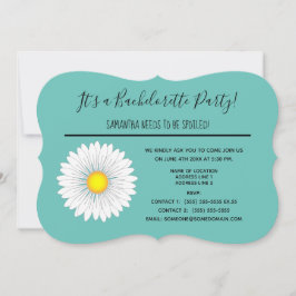 Aquamarin Hübscher kleiner Daisy Junggeselinnen-Ab Einladung