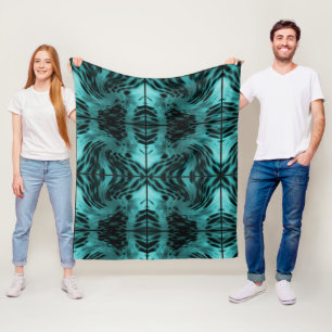 Aquamarin in Black Fleece Blanket