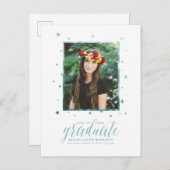 Aquamarin In den Sternen Foto Abschluss Postkarte (Vorne/Hinten)