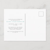 Aquamarin In den Sternen Foto Abschluss Postkarte (Rückseite)