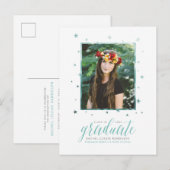 Aquamarin In den Sternen Foto Abschluss Postkarte (Vorne/Hinten)