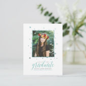 Aquamarin In den Sternen Foto Abschluss Postkarte (Stehend Vorderseite)