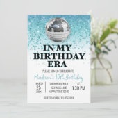 Aquamarin in meiner Geburtsstunde Einladung (Stehend Vorderseite)