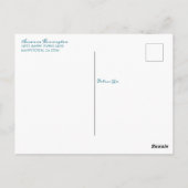 Aquamarin Jane Austen Pride Prejudice Postkarte (Rückseite)