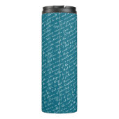 Aquamarin Jane Austen Pride Prejudice Thermosbecher (Rückseite)