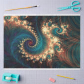 Aquamarin Jewel Fraktal Abstrakt 1 Decoupage Seidenpapier (Basteln)