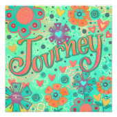 Aquamarin Journey Inspiration Herzblumen Hübsch Fotodruck (Vorne)