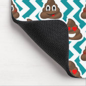 Aquamarin kacken Sie Emoji Muster Mousepad (Ecke)