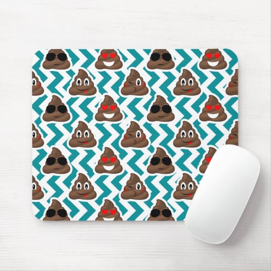 Aquamarin kacken Sie Emoji Muster Mousepad (Mit Mouse)