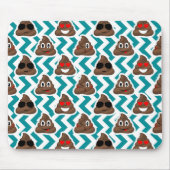 Aquamarin kacken Sie Emoji Muster Mousepad (Vorne)