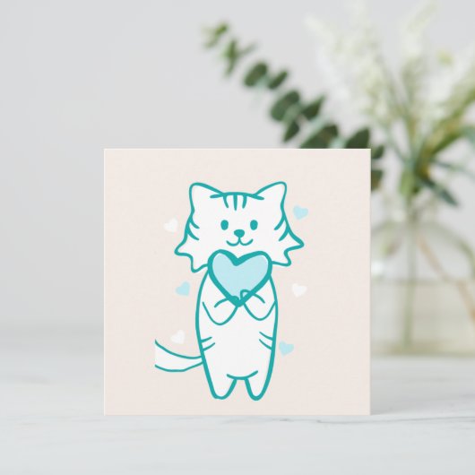 Aquamarin Kitty (Stehend Vorderseite)