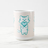 Aquamarin Kitty Kaffeetasse (Mittel)