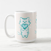 Aquamarin Kitty Kaffeetasse (Links)