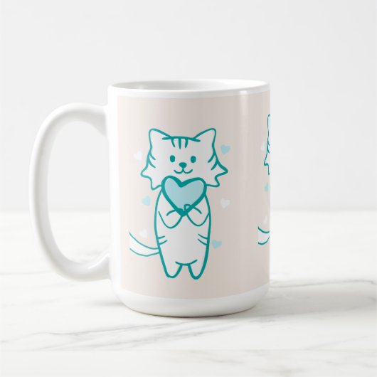 Aquamarin Kitty Kaffeetasse (Links)