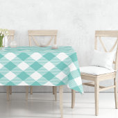 Aquamarin Large Scale Gingham Tischdecke