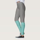 Aquamarin Leg Warmer Blue Gray Leggings Socks Stri (Links)
