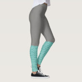 Aquamarin Leg Warmer Blue Gray Leggings Socks Stri (Rechts)