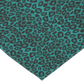 Aquamarin Leopard Animal Print Kurz Table Runner Kurzer Tischläufer (Ecke)