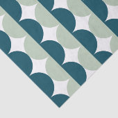 Aquamarin Light Blue Mitte Jahrhundert Moderne Wav Seidenpapier (Ausschnitt)