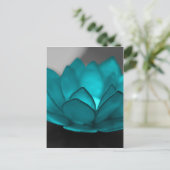 Aquamarin Lotus Postkarte (Stehend Vorderseite)