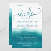 Aquamarin machen wir Watercolor Ombre Wedding