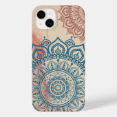 Aquamarin Mandala Case-Mate iPhone Hülle (Rückseite)