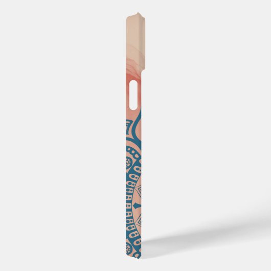 Aquamarin Mandala Case-Mate iPhone Hülle (Rückseite / Rechts)