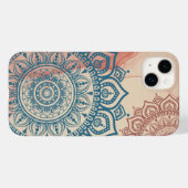 Aquamarin Mandala Case-Mate iPhone Hülle (Rückseite (Horizontal))