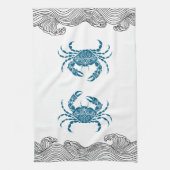 Aquamarin Mandala Crab Geschirrtuch (Vertikal)