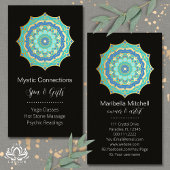 Aquamarin Mandala Energy Healer Yoga Reiki Wellnes Visitenkarte