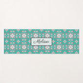 Aquamarin Mandala Personalisiert Yoga Mat Yogamatte (Vorderseite (Horizontal))