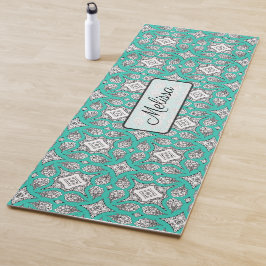 Aquamarin Mandala Personalisiert Yoga Mat Yogamatte