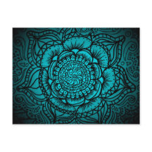 Aquamarin Mandala Postcard