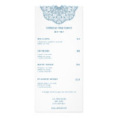 Aquamarin Mandala Yoga Reiki Massage Handrawn Mand Werbekarte (Vorne)