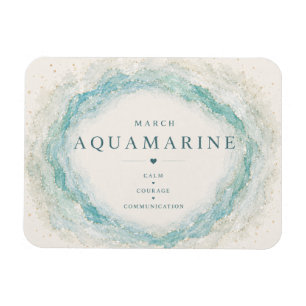 Aquamarin-März-Geburtsstein Flexi-Magnet Magnet