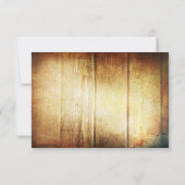 Aquamarin Mason Jar Barn Wood Rustic Wedding RSVP  Karte (Rückseite)