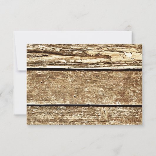 Aquamarin Mason Jar Rustic Barn Wood Wedding RSVP (Rückseite)