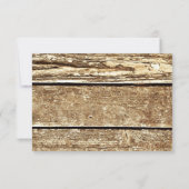 Aquamarin Mason Jar Rustic Barn Wood Wedding RSVP  Karte (Rückseite)