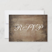 Aquamarin Mason Jar Rustic Brown Wedding RSVP Card Karte (Rückseite)