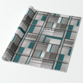 Aquamarin Matrix Luxe Wrapping Paper Geschenkpapier (Ungerollt)