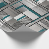 Aquamarin Matrix Luxe Wrapping Paper Geschenkpapier (Ecke)