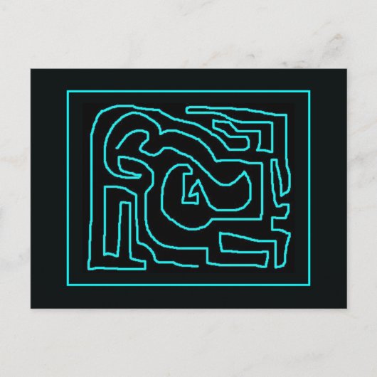 Aquamarin Maze von Mark Edward Westerfield Postkarte (Vorderseite)