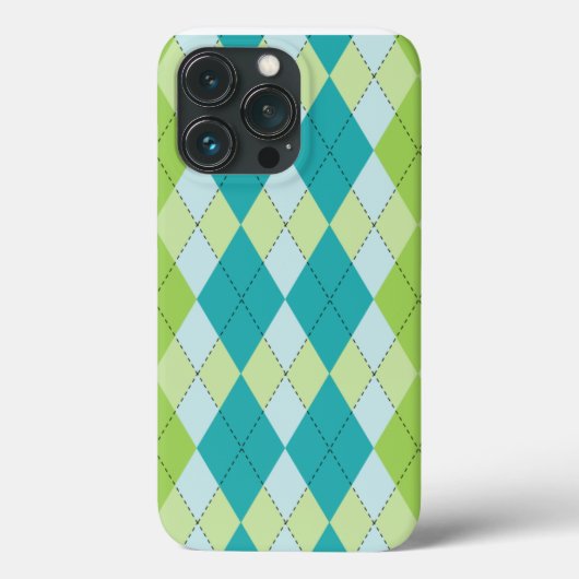 Aquamarin Melon Mod Raute Case-Mate iPhone Hülle (Rückseite)